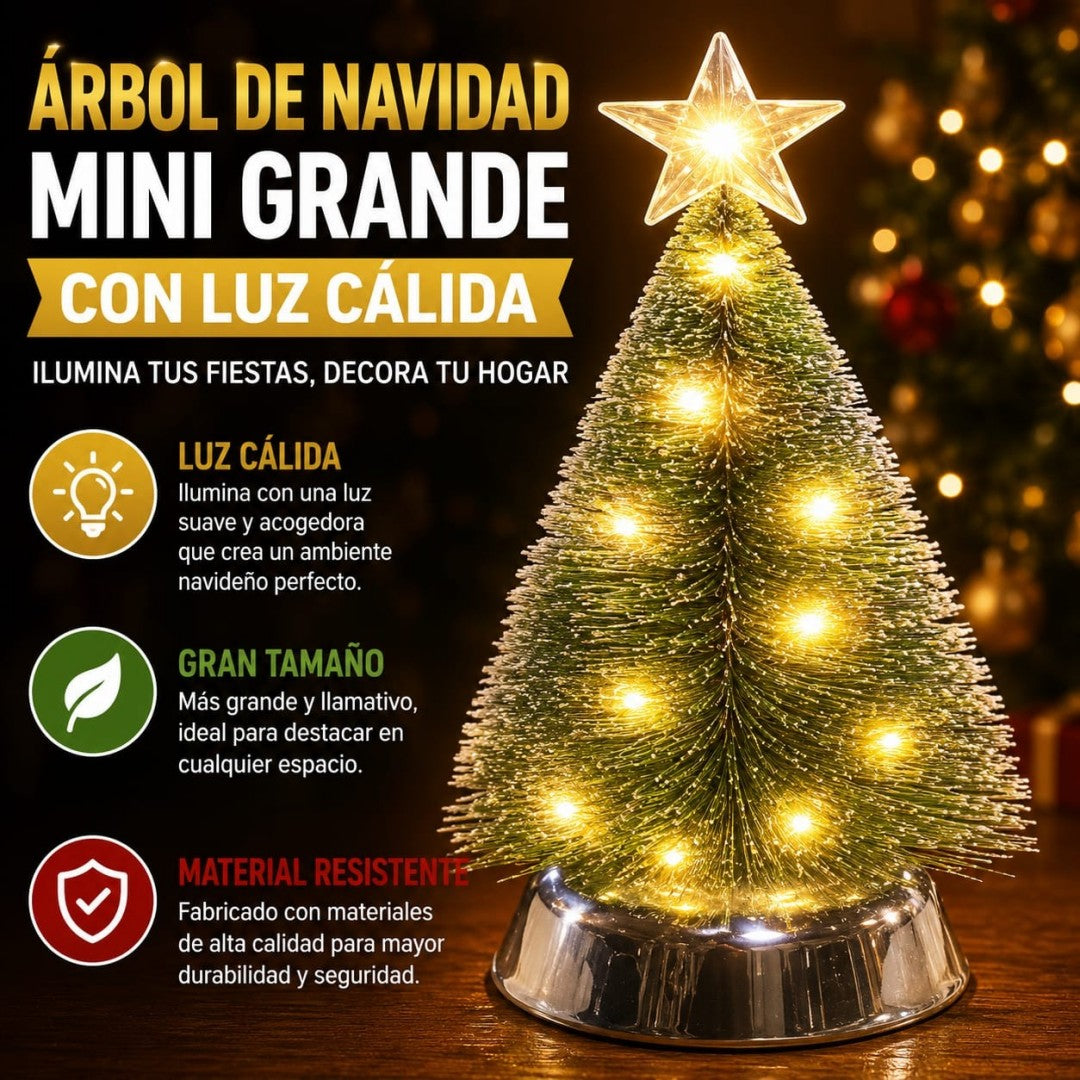 ARBOL MESA GDE CON LUZ CALIDO