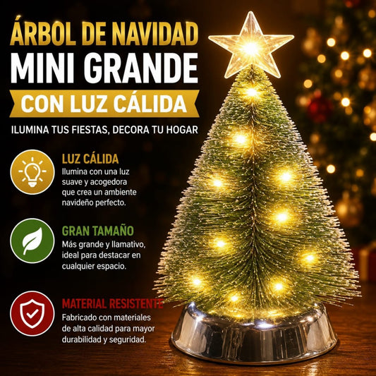 ARBOL MESA GDE CON LUZ CALIDO