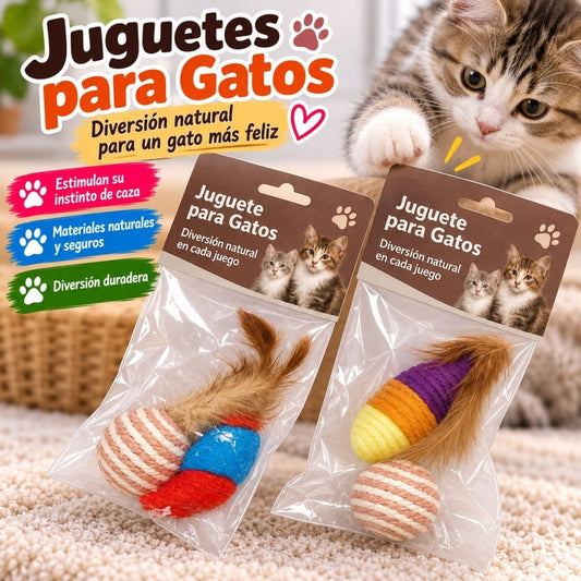 JUGUETE P/GATOS RATA Y BOLA A40245