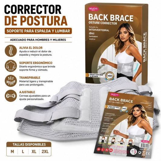 FAJA CORRECTORA DE LUMBAR METAL
