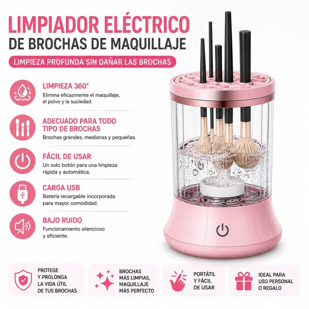 LIMPIADOR DE BROCHAS DE MAQUILLAJE 8