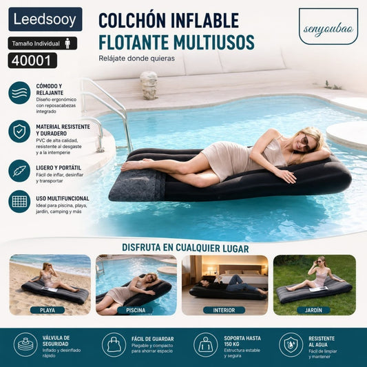COLCHONETA INFLABLE PARA PISCINA 4000