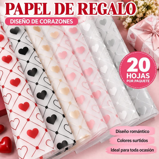 PAPEL REGALO CORAZON