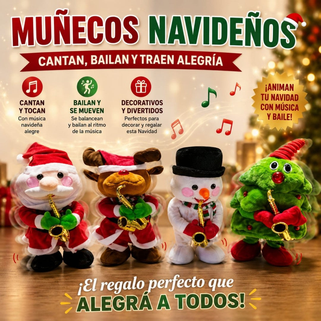 MUNECO NAVID MUSICA PAILAR