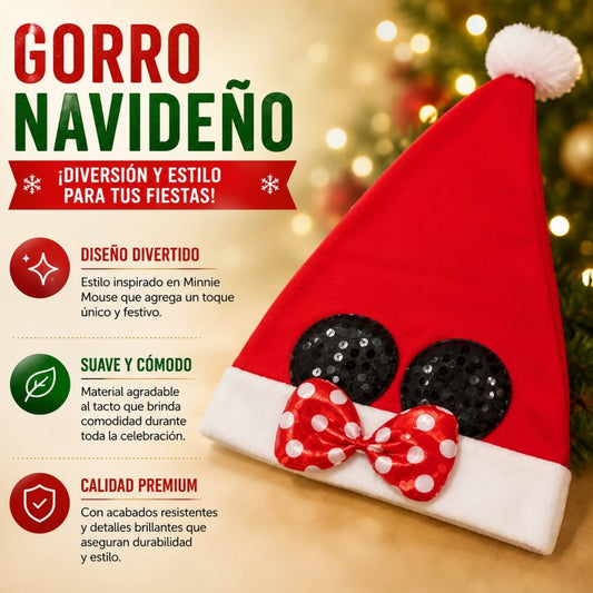 GORRO NAVIDAD LAZO MINI ADULTO