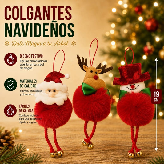 ADORNO GUINDAR NAVIDAD PIERNA 19CM