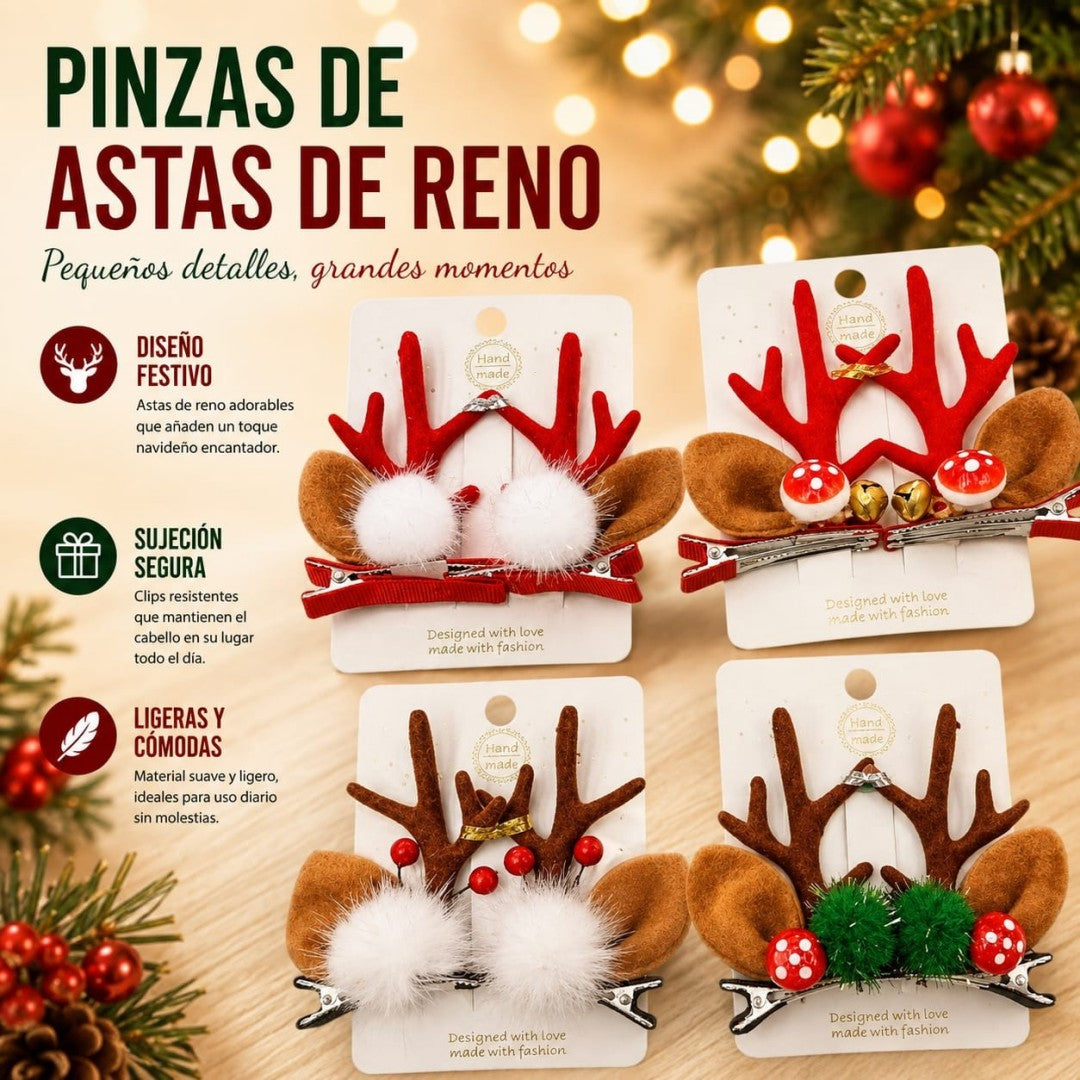 PRENSA PARA CABELLO NAVIDAD VEDADO 2PCS