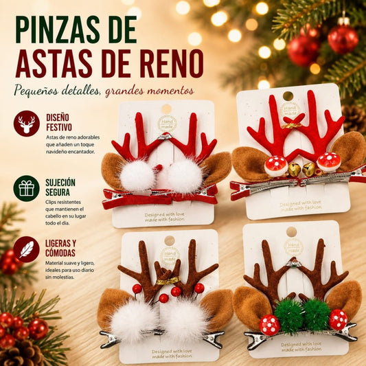 PRENSA PARA CABELLO NAVIDAD VEDADO 2PCS