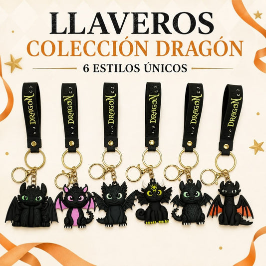 LLAVERO DRAGON NEGRO