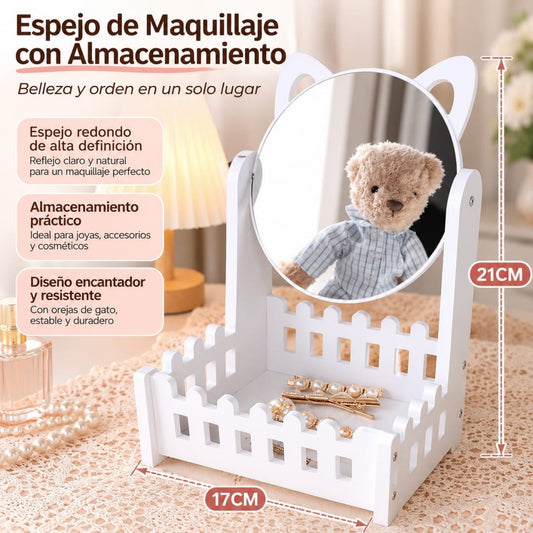 ESPEJO OREJA CON ORGANIZADOR 17*11*21CM