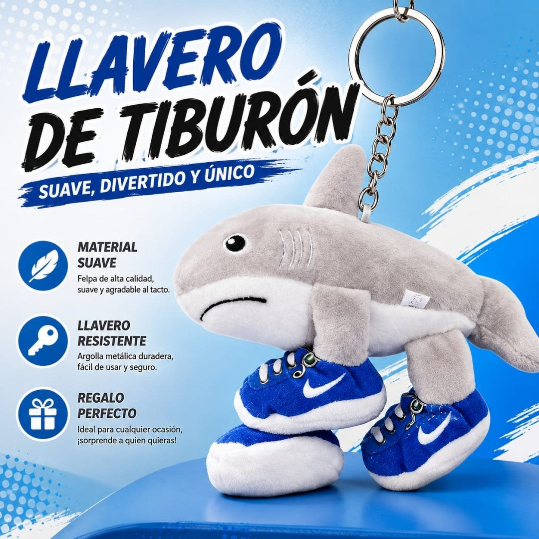 PELUCHE LLAVERO TIBURON  BRAINROT