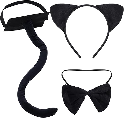 JUEGO GATO DIADEMA LAZO 3PCS
