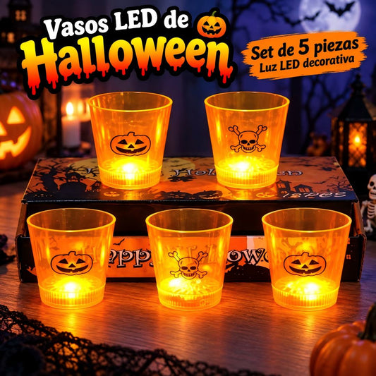 VASOS HALLOWEEN CON LUZ