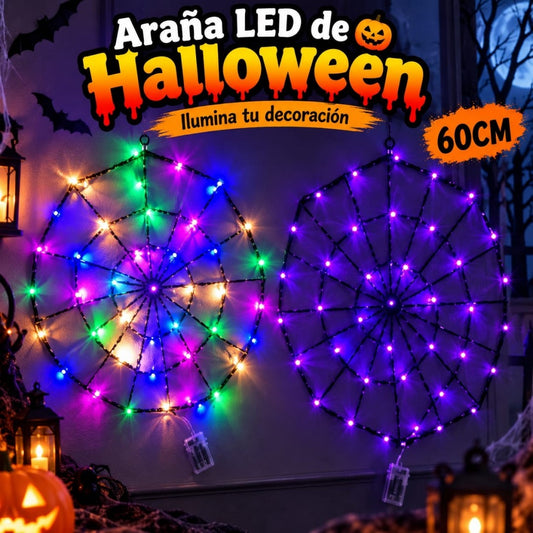 TELARANA HALLOWEEN CON LUZ 60CM