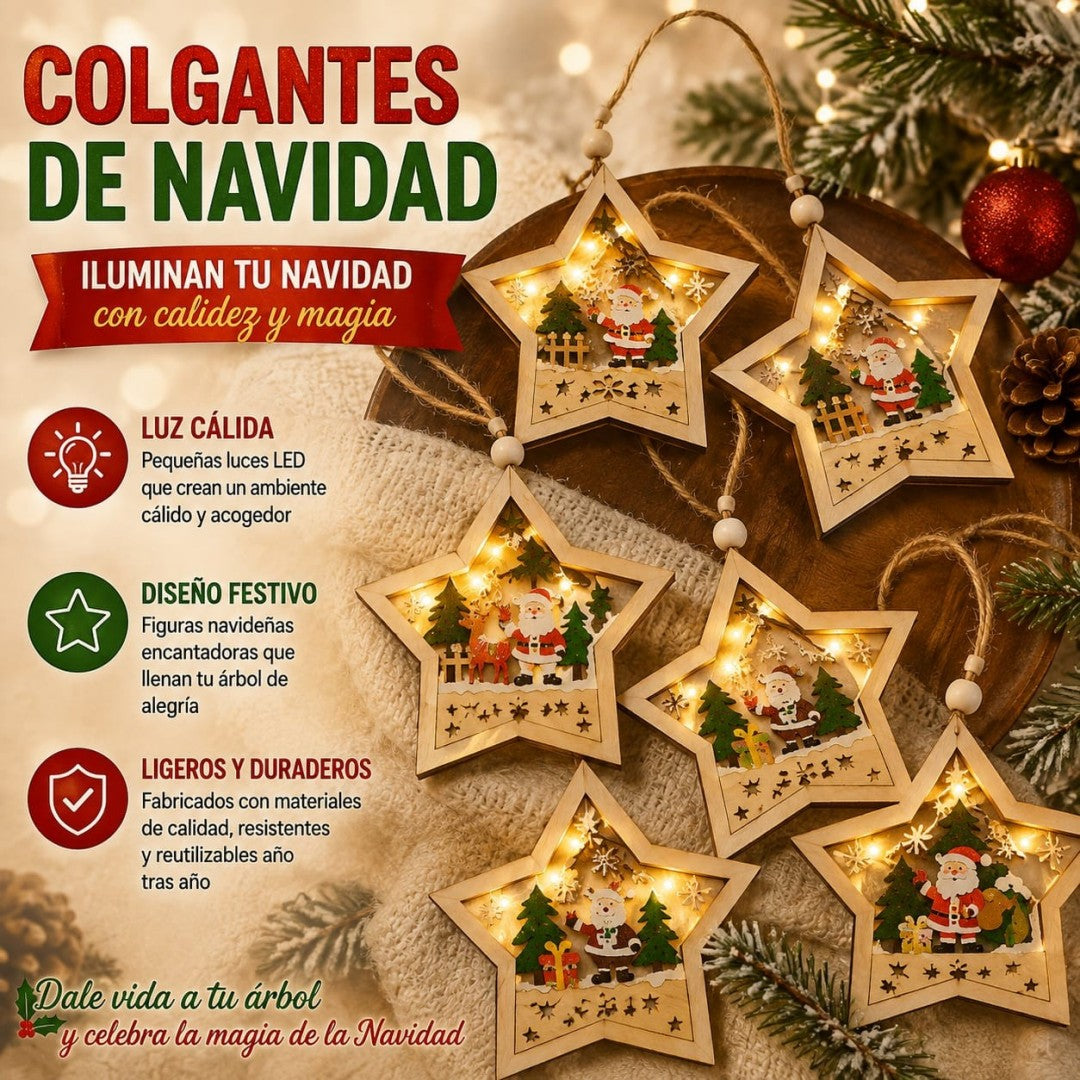 ADORNO C/LUZ MADERA NAV  ESTRELLA
