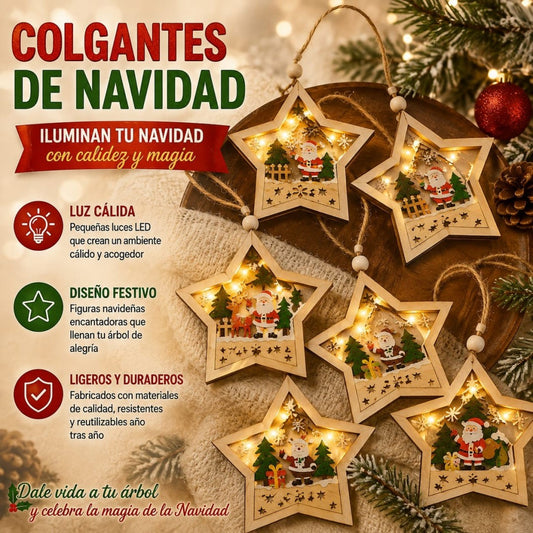 ADORNO C/LUZ MADERA NAV  ESTRELLA