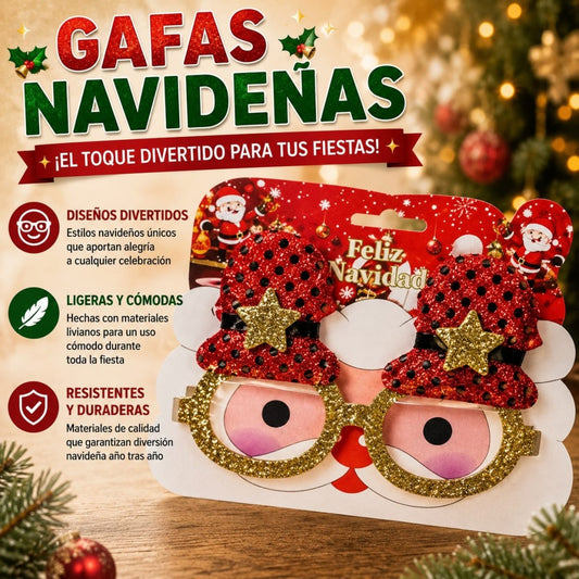 LENTE NAVIDAD SOMBRERO LENTEJUELA