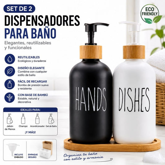 BOTELLA 2PCS DISPENSADOR P/JABON