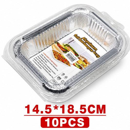 BANDEJA DE ALUMINIO 18*14CM 10PCS