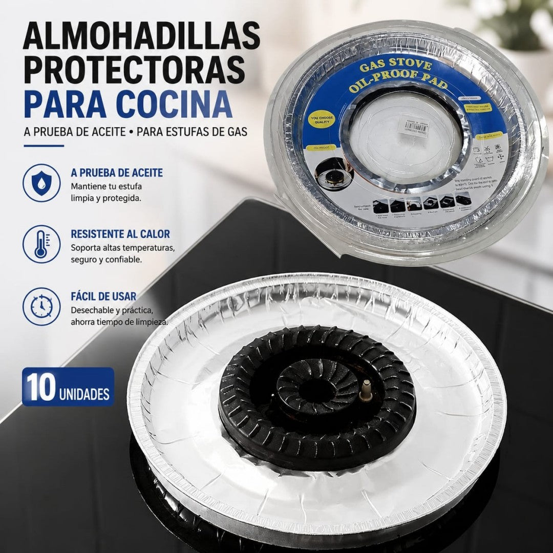 FORRO ANTI GRASA P\COCINA GAS  15CM 10PCS