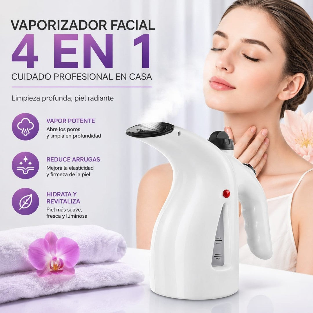 VAPORIZADOR FACIAL Y ROPA 4EN1