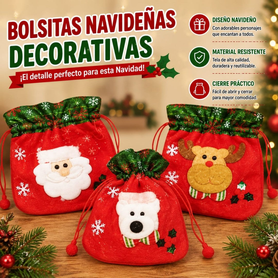 BOLSA TELA NAVIDAD  COLACHO
