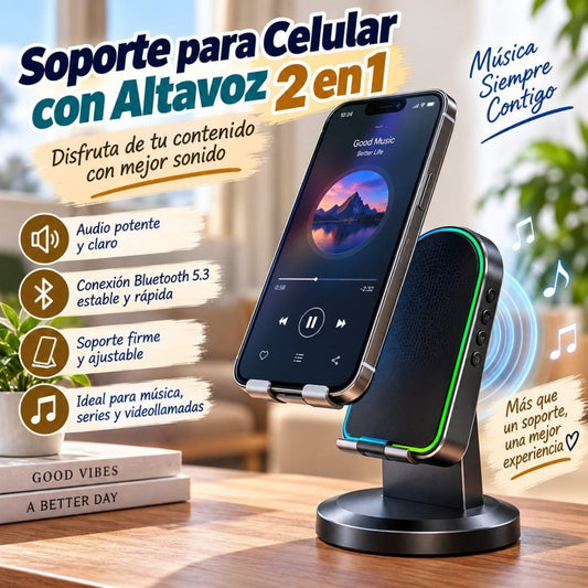 SOPORTE CELULAR CON PARLANTE INDUCCION ZJ-029