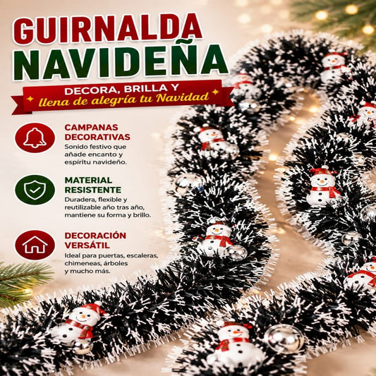GUIRNALDA VERDE C/MUNECO C 9CM