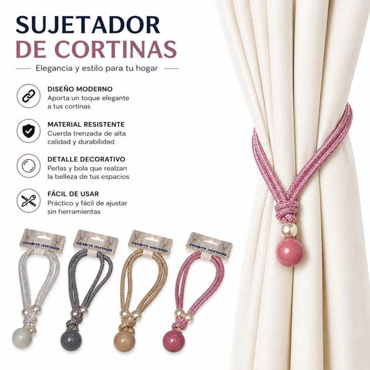 SUJETADORES DE CORTINAS BOLA