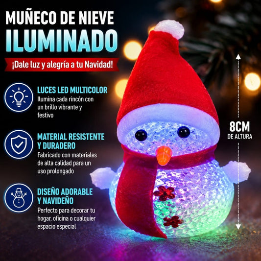 MUNECO NIEVE LUZ 8CM