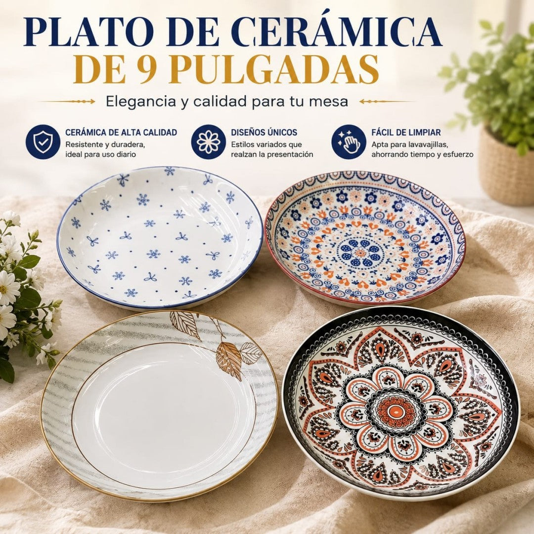 PLATO CERAMICA 9PULG 7951-3