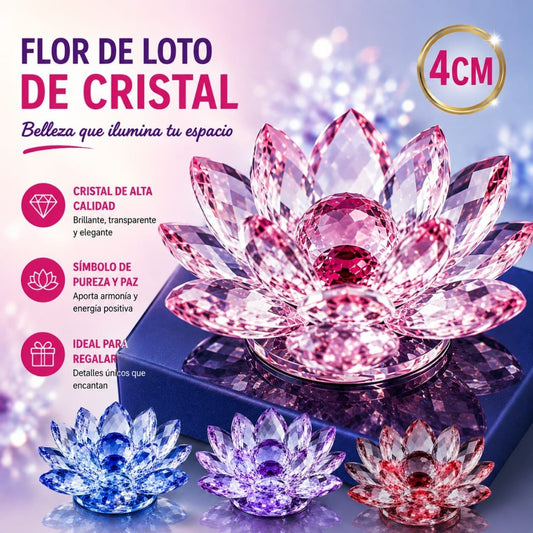 FLOR LOTO CRISTAL 4CM
