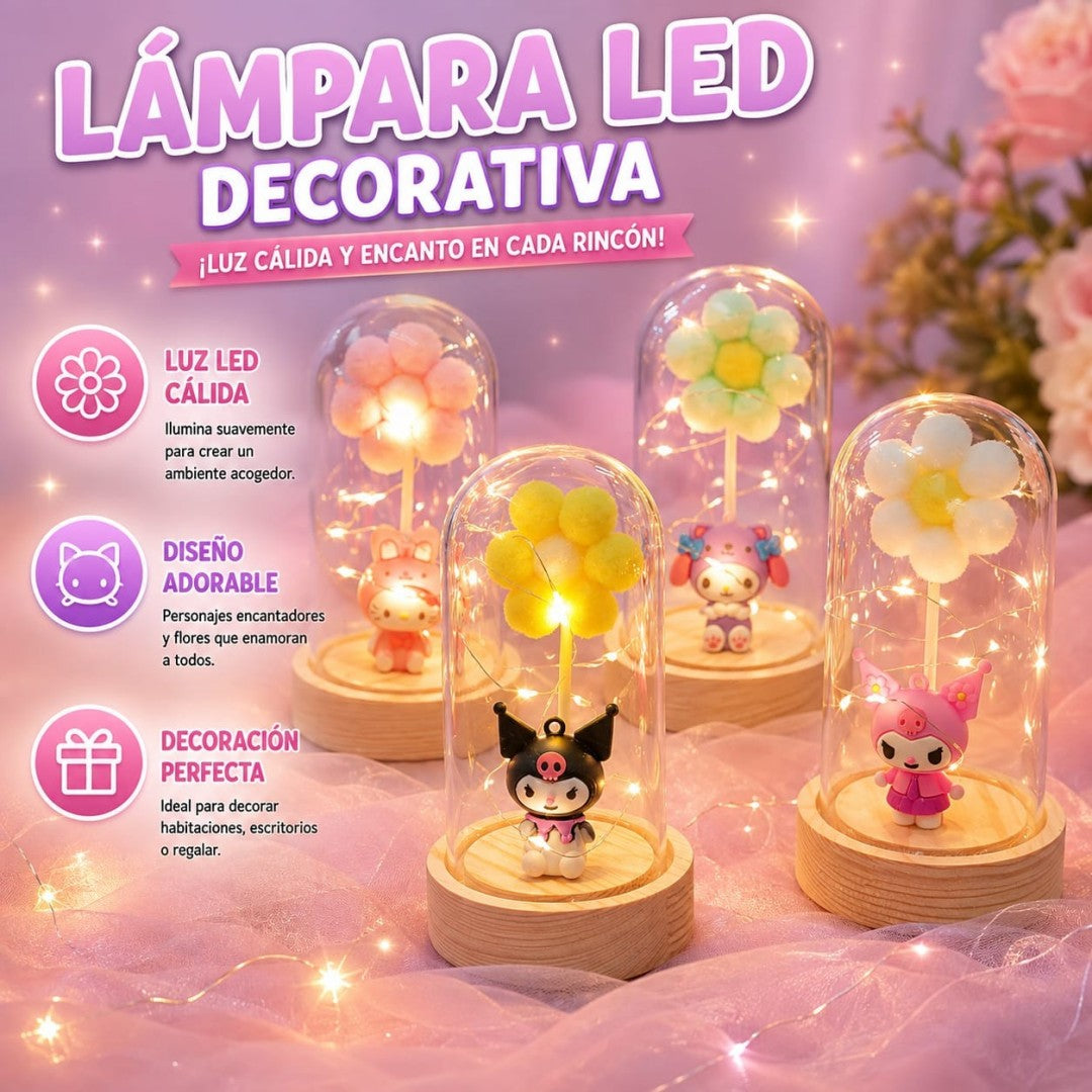 LAMPARA SANRIO EN FRASCO