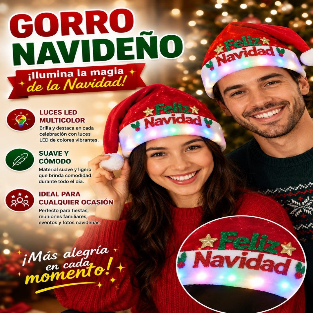 GORRO NAVIDAD LUZ C