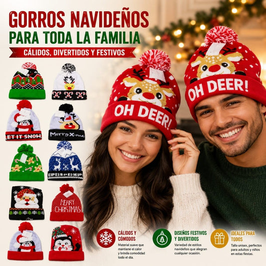 GORRO TEJIDO NAVIDAD