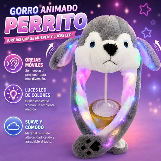 GORRA PELUDA C/ LUZ OREJA PERRO A