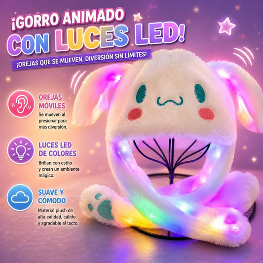 GORRA PELUDA C/ LUZ OREJA PERRO BA