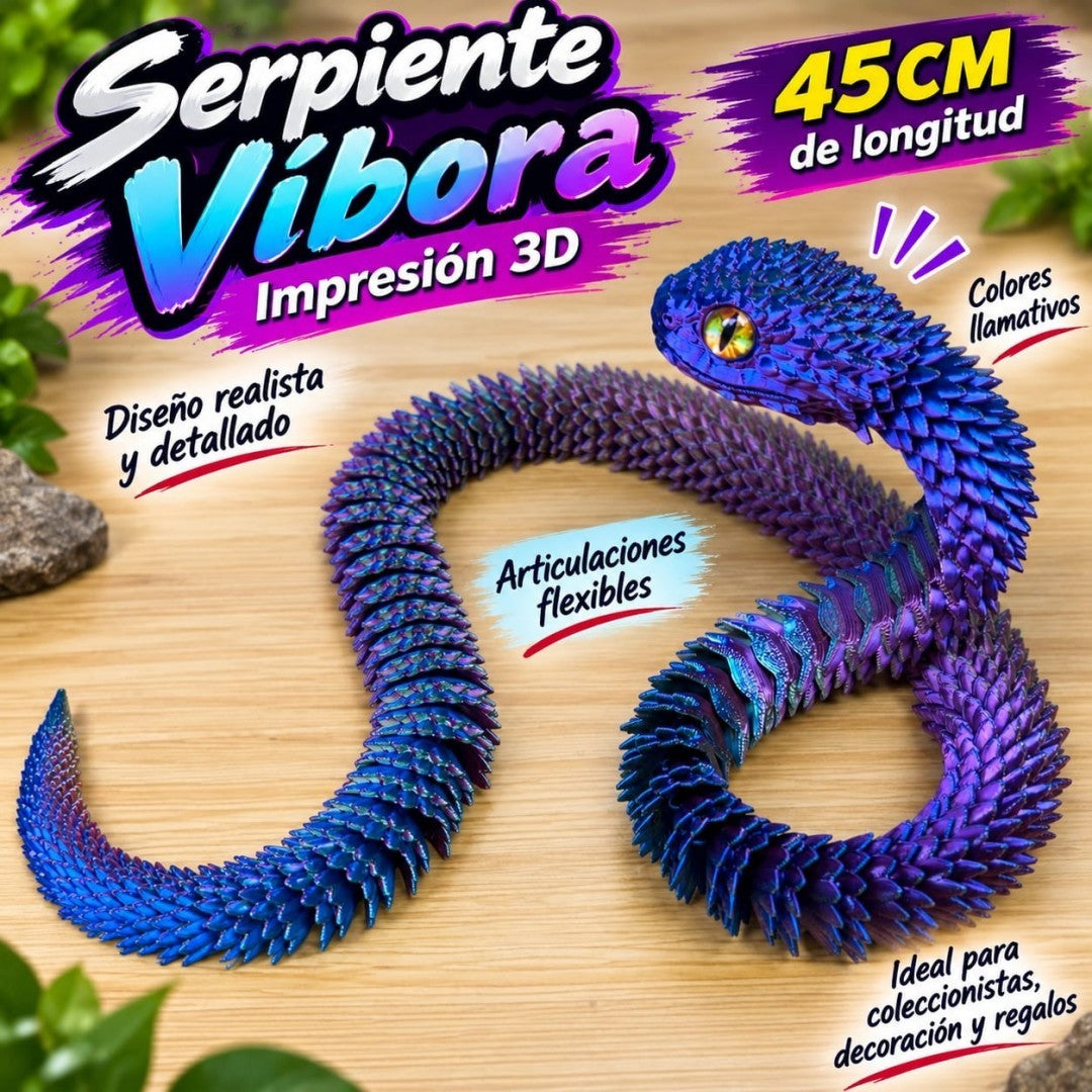 CULEBRA ARTICULADA 3D 45CM