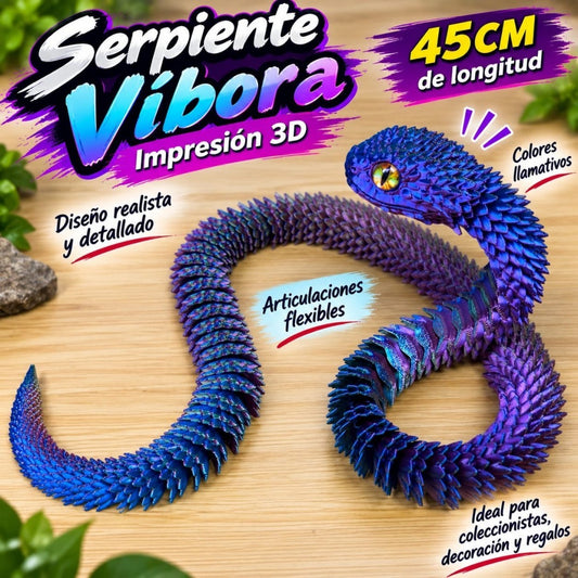 CULEBRA ARTICULADA 3D 45CM