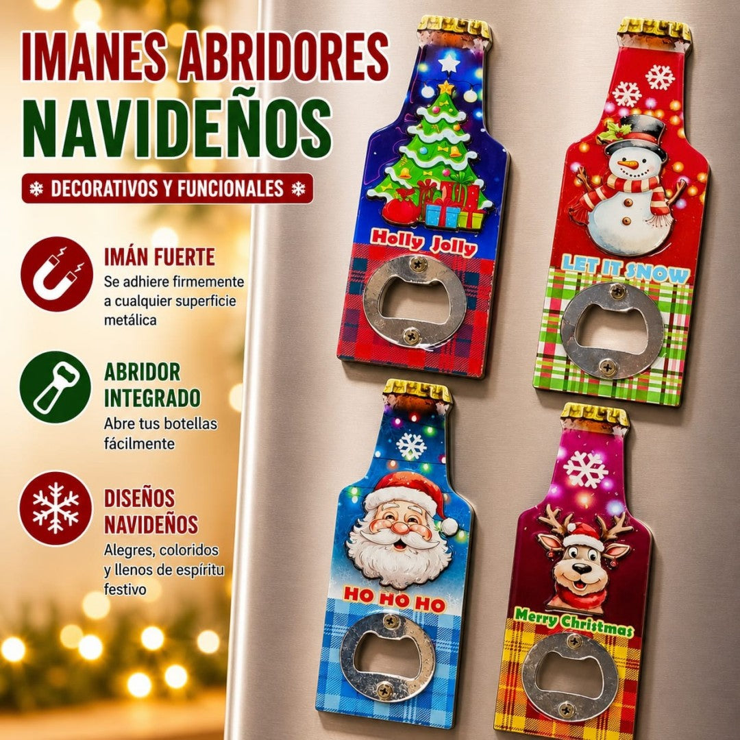 IMAN REFRI ABRIDOR NAVIDAD BOTELLA