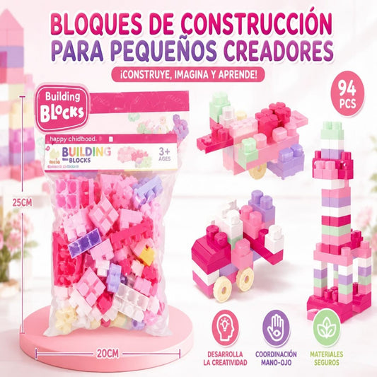 BLOQUES PVC 94PCS NINA BOLSA 66130-2