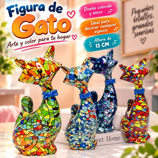 ADORNO GATO COLOR 13CM YH23879-5