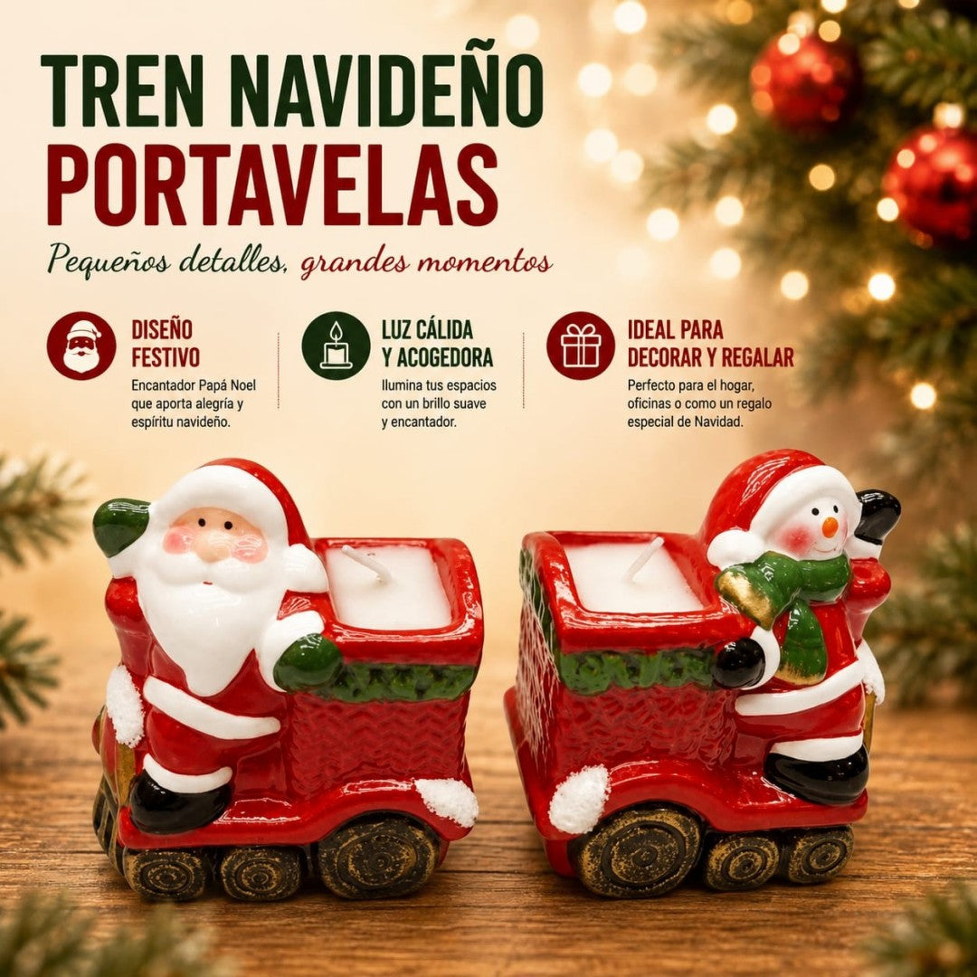 CANDELA TEREN NAVIDAD 9.5CM XS3019