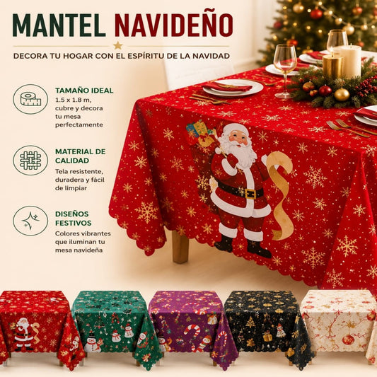 MANTEL MESA NAVIDAD 150*180CM