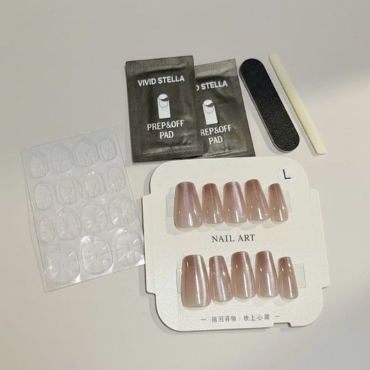 UNAS POSTIZAS  OJO GATO 10PCS L C