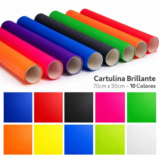 CARTULINA BRILLANTE COLOR 50*70CM 1524