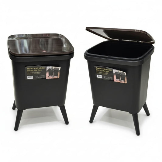 BASURERO CON TAPA PVC 305