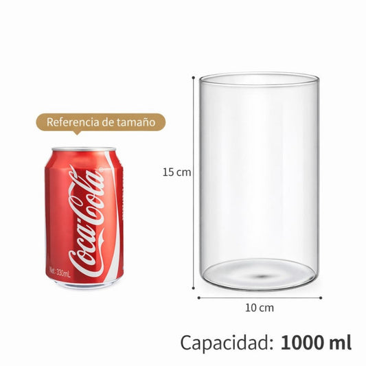 FLORERO VIDRIO 10*15 TUBO