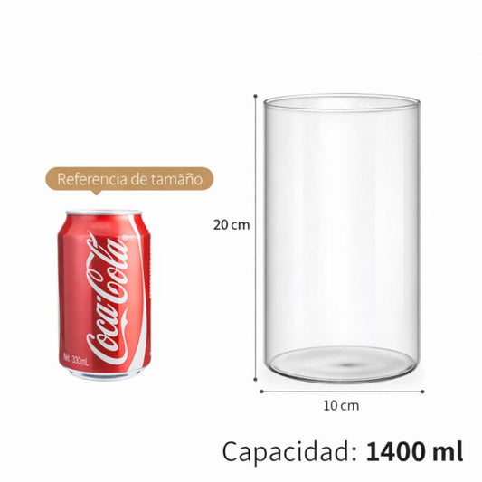 FLORERO VIDRIO 10*20 TUBO