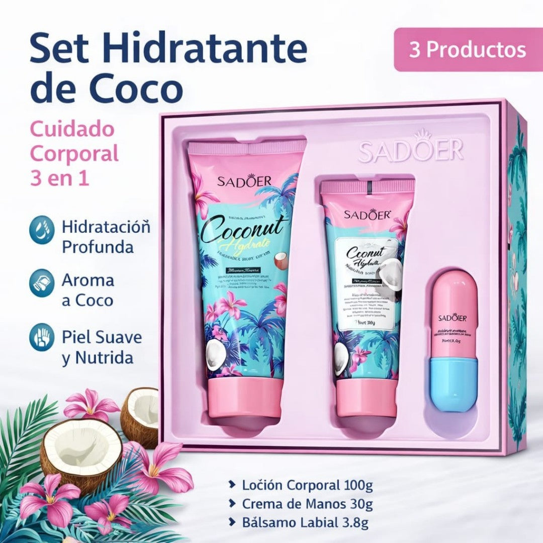 SET CORPORAL LOCION + CREMA MANO + LABIAL SD01673